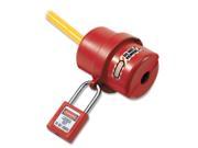 Master Lock Company MLK487 Electrical Plug Lockout Circular 240 120 Volt Plug Red