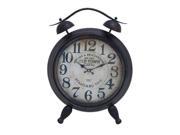 Woodland Import 52523 Table Clock with Arabic Numbers Alarm System