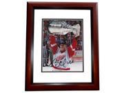 Brett Hull Autographed Detroit Red Wings 8X10 Stanley Cup Photo Mahogany Custom Frame Hall Of Famer