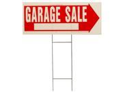 Hy ko RS 804 10 in. X 24 in. Red White Garage Sale Sign