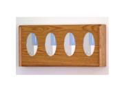 Wooden Mallet GBW11 4MO 4 Pocket Glove and Tissue Box Holder in Medium Oak Oval