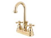Kingston Brass KB3612AX Two Handle 4 in. Centerset Lavatory Faucet with Retail Pop up
