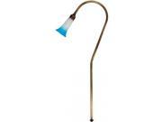 Dabmar Lighting LV114 ABZ BLUE Brass Path Walkway and Area Light with Tulip Glass Shade Antique Bronze