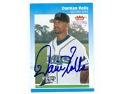 Autograph Warehouse 29052 Damian Rolls Autographed Baseball Card Tampa Bay Devil Rays