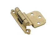 Amerock CM7628BB Closing Face Mount Hinges with Screws Burnished Brass