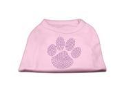 Mirage Pet Products 52 59 SMLPK Purple Paw Rhinestud Shirts Light Pink S 10