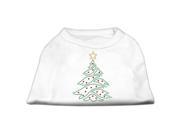 Mirage Pet Products 52 25 05 XSWT Christmas Tree Rhinestone Shirt White XS 8