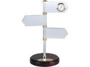 Road to Success Clock with 2 Blank Signs
