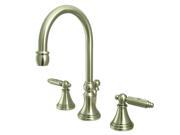 Kingston Brass Governor Two Handle 8 to 16 Widespread Lavatory Faucet with Brass