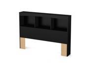 South Shore Step One Full Bookcase Headboard 54 inch Pure Black