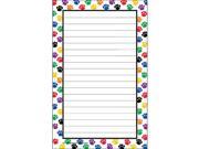 Teacher Created Resources TCR5087 Colorful Paw Prints Notepad
