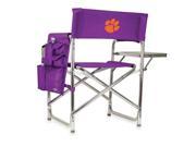 Sports Chair Purple Clemson U Tigers Embroidered