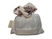 A Greener Kitchen PB001EB Organic Cotton Reusable Produce Bags Evelyn Chocolate Brown Set of 6