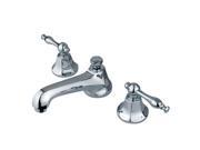 Kingston Brass KS4461NL Two Handle 8 in. to 16 in. Widespread Lavatory Faucet with Brass Pop up