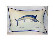 Betsy Drake HJ015 Blue Marlin Art Only Pillow 15 x22