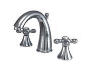 Kingston Brass KS2971AX Two Handle 8 in. to 16 in. Widespread Lavatory Faucet with Brass Pop up