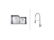 Ruvati RVC2356 Stainless Steel Kitchen Sink and Chrome Faucet Set