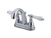 Kingston Brass KS7611PL Two Handle 4 in. Centerset Lavatory Faucet with Brass Pop up