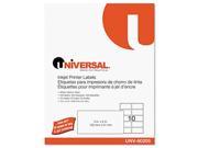 Universal 80205 Inkjet Printer Labels 2 x 4 White 250 per Pack