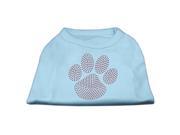 Mirage Pet Products 52 60 MDBBL Red Paw Rhinestud Shirts Baby Blue M 12