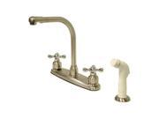 Kingston Brass KB717AX High Arch Kitchen Faucet With White Sprayer