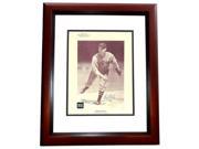 Bob Feller Autographed Cleveland Indians 8X10 Photo Mahogany Custom Frame From 1939