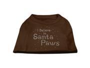Mirage Pet Products 52 25 11 XSBR I Believe in Santa Paws Shirt Brown XS 8