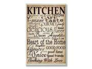 Stupell Industries KWP 833 Kitchen and Words Off White Rect Wall Plaque