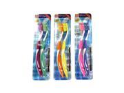Bulk Buys GM706 48 Double Pack 7 1 2 Long Plastic Nylon Toothbrush Pack of 48