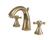 Kingston Brass KS2972BX Two Handle 8 in. to 16 in. Widespread Lavatory Faucet with Brass Pop up