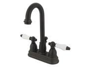 Kingston Brass KB3615PL Two Handle 4 in. Centerset Lavatory Faucet with Retail Pop up