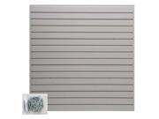 Jifram Extrusions 05000147 Easy Living Easy Wall 4 ft. X 4 ft. or 8 ft. X 2 ft. Add Your Own Accessories Light Gray Slatwall Kit