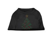 Mirage Pet Products 52 25 05 XLBK Christmas Tree Rhinestone Shirt Black XL 16