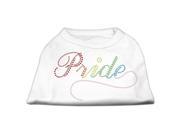 Mirage Pet Products 52 65 LGWT Rainbow Pride Rhinestone Shirts White L 14