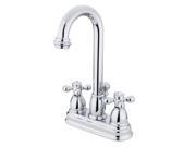 Kingston Brass KB3611AX Two Handle 4 in. Centerset Lavatory Faucet with Retail Pop up
