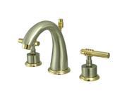 Kingston Brass KS2969ML Two Handle 8 in. to 16 in. Widespread Lavatory Faucet with Brass Pop up