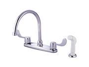 Kingston Brass KB782 8 in. Kitchen Faucet With Blade Handles