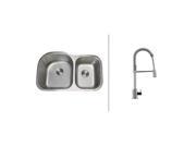 Ruvati RVC2531 Stainless Steel Kitchen Sink and Chrome Faucet Set