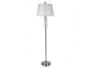 Glass Floor Lamp Satin Nickel 62.5 By ORE