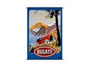 Past Time Signs JG120 Bugatti Red Automotive Giclee Printed Canvas