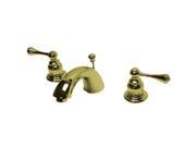 Kingston Brass KB3942BL Two Handle 4 in. to 8 in. Mini Widespread Lavatory Faucet with Retail Pop up