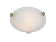 Artcraft Lighting AC2355BN Clips 16 in. x 4.5 in. Large 3 Light Round Flush Mount with Semi Clear White Glass Brushed Nickel