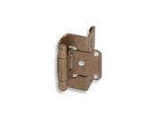 Amerock CM7540BB .5 in. Overlay Self Closing Hinge with Full Wrap Hinge Burnished Brass