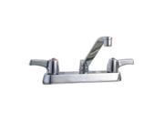 Delta Faucet Company 561241Lf Delta Teck Deckmount 2 Handle Kitchen Faucet 8 In. Center Lead Free