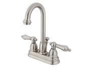 Kingston Brass KB3618AL Two Handle 4 in. Centerset Lavatory Faucet with Retail Pop up