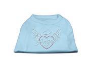 Mirage Pet Products 52 84 LGBBL Angel Heart Rhinestone Dog Shirt Baby Blue Lg 14