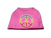 Mirage Pet Products 52 71 XXXLBPK Rasta Peace Sign Shirts Bright Pink XXXL 20