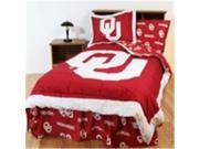 Comfy Feet OKLBBKG Oklahoma Bed in a Bag King With Team Colored Sheets