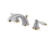 Kingston Brass KB974B Two Handle 8 in. to 16 in. Widespread Lavatory Faucet with Retail Pop up