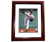 Curt Schilling Autographed Boston Red Sox 8X10 Action Photo Mahogany Custom Frame